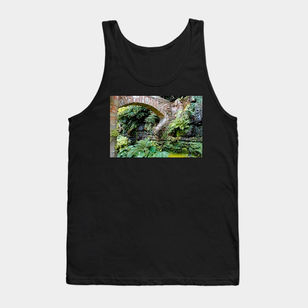 A stone arch decorates the garden Tank Top by jwwallace